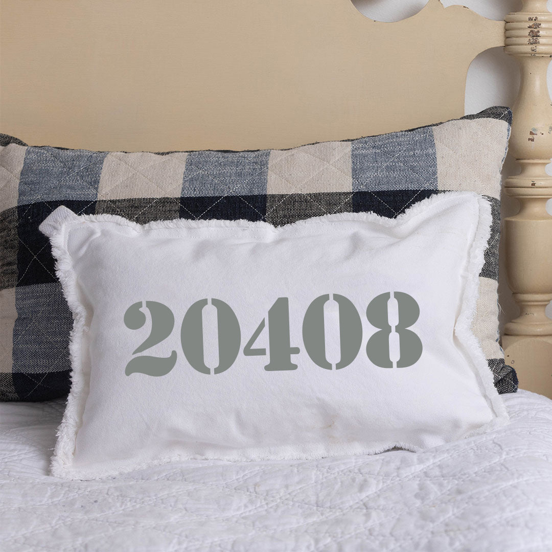 Personalized Zip Code Lumbar Pillow