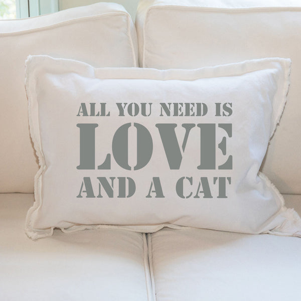 Love and Cat Lumbar Pillow