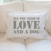 Love and Dog Lumbar Pillow