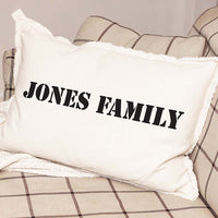 Your Word Stencil Lumbar Pillow