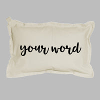 Your Word Script Lumbar Pillow