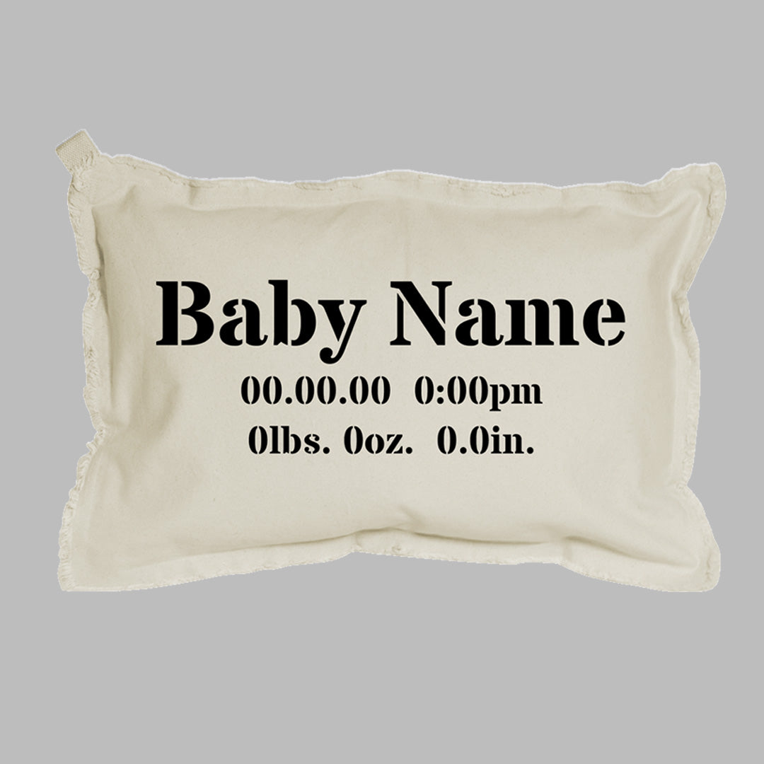 Birth Announcement Lumbar Pillow