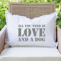 Love and Dog Lumbar Pillow