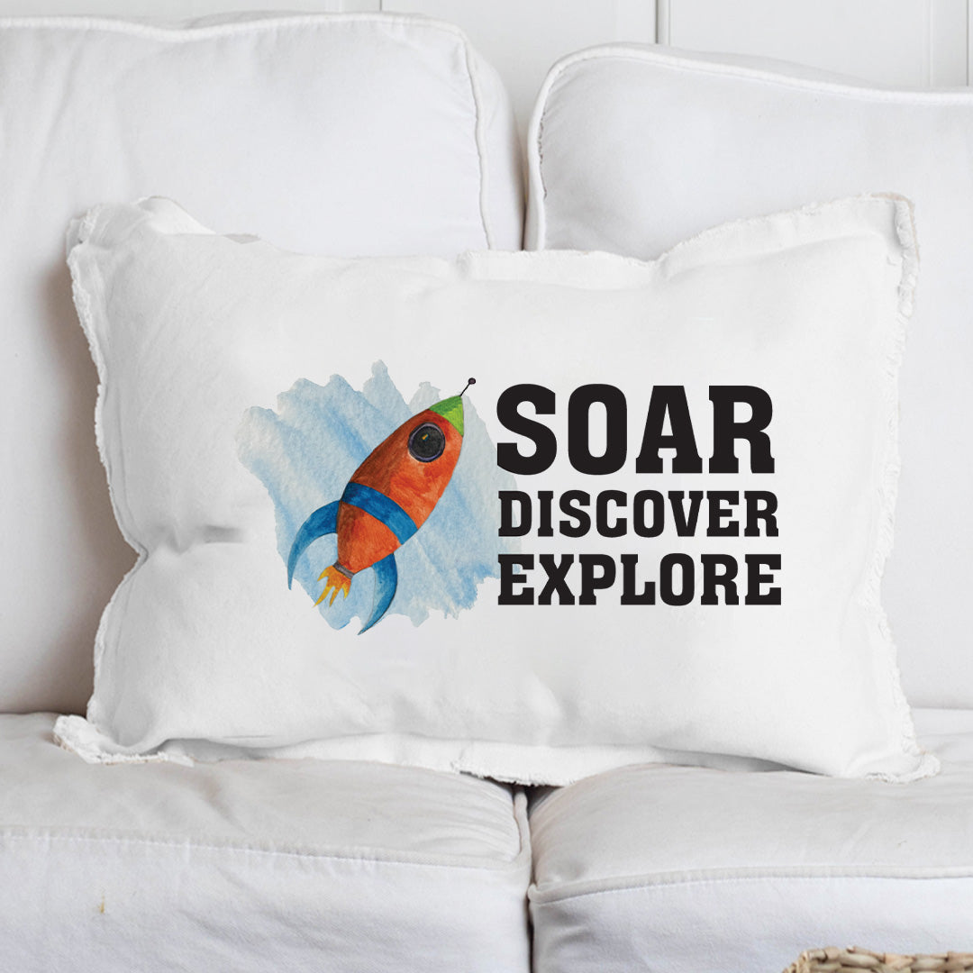 Soar Discover Explore Lumbar Pillow