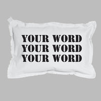 Your Word Three Lines Stencil Lumbar Pillow