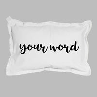 Your Word Script Lumbar Pillow