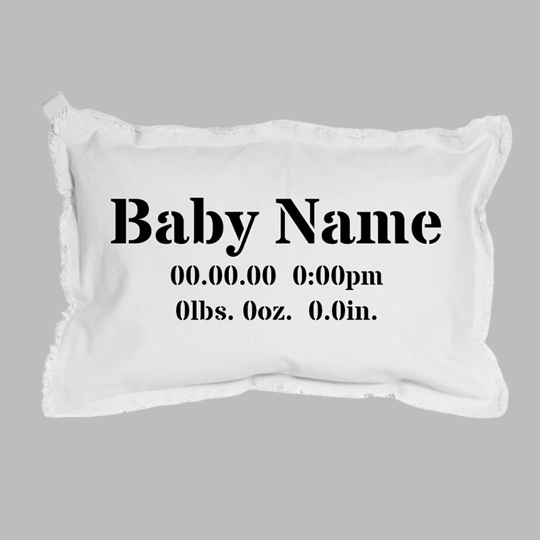 Birth Announcement Lumbar Pillow