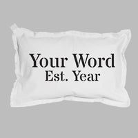 Personalized Word + Year Lumbar Pillow