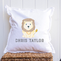 Personalized Lion Square Pillow