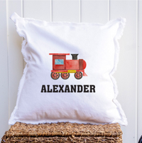 Personalized Train Square Pillow