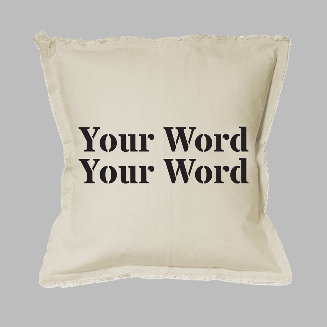 Your Word Two Lines Times Square Pillow