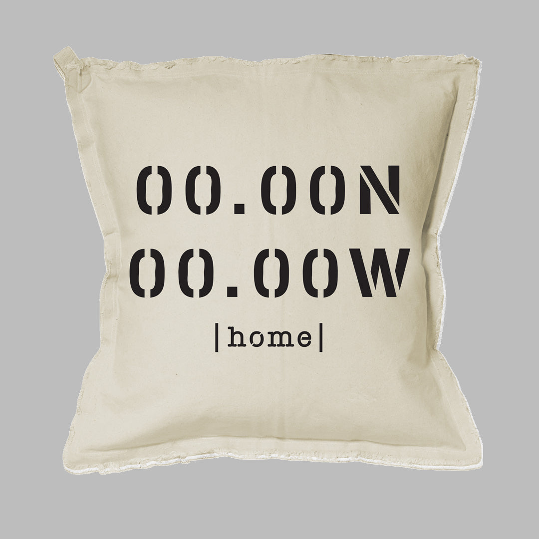 Your Home Coordinates Square Pillow