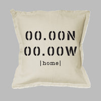 Your Home Coordinates Square Pillow