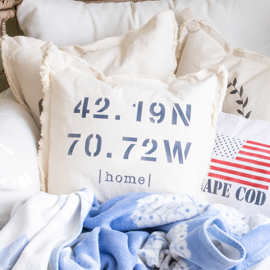 Your Home Coordinates Square Pillow