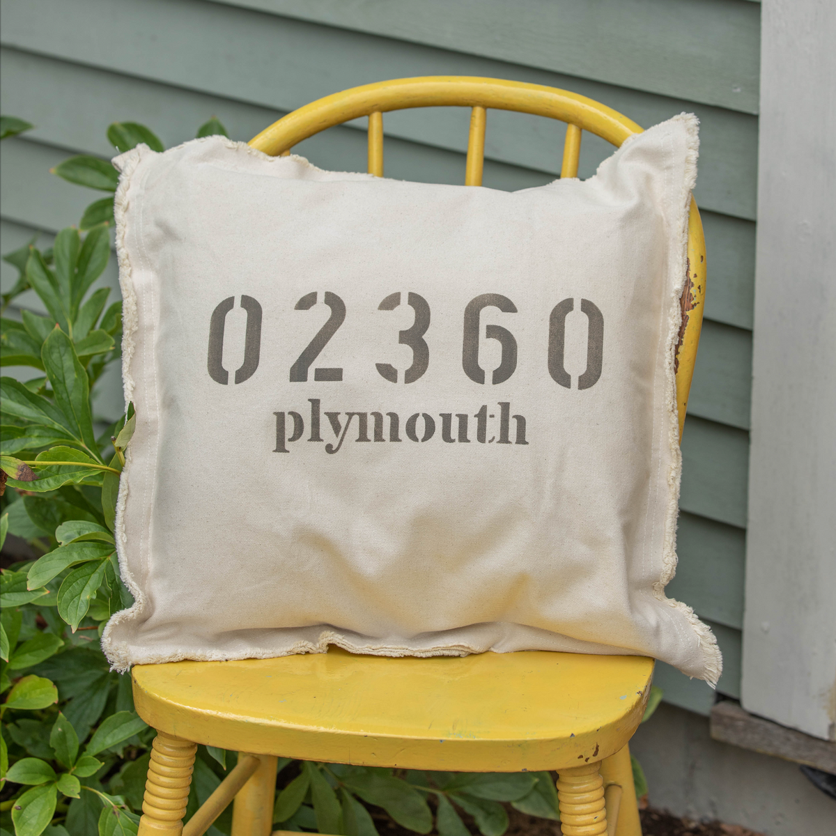 Your Zip Code + Subtitle Square Pillow