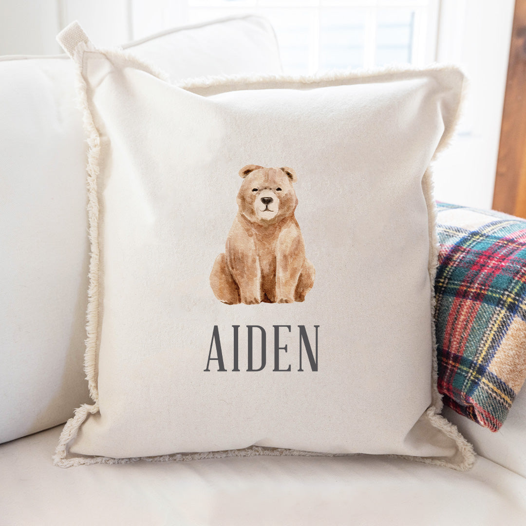 Personalized Bear Square Pillow