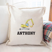 Personalized Digger Square Pillow