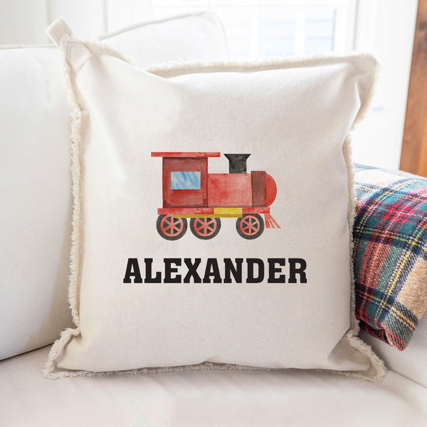 Personalized Train Square Pillow