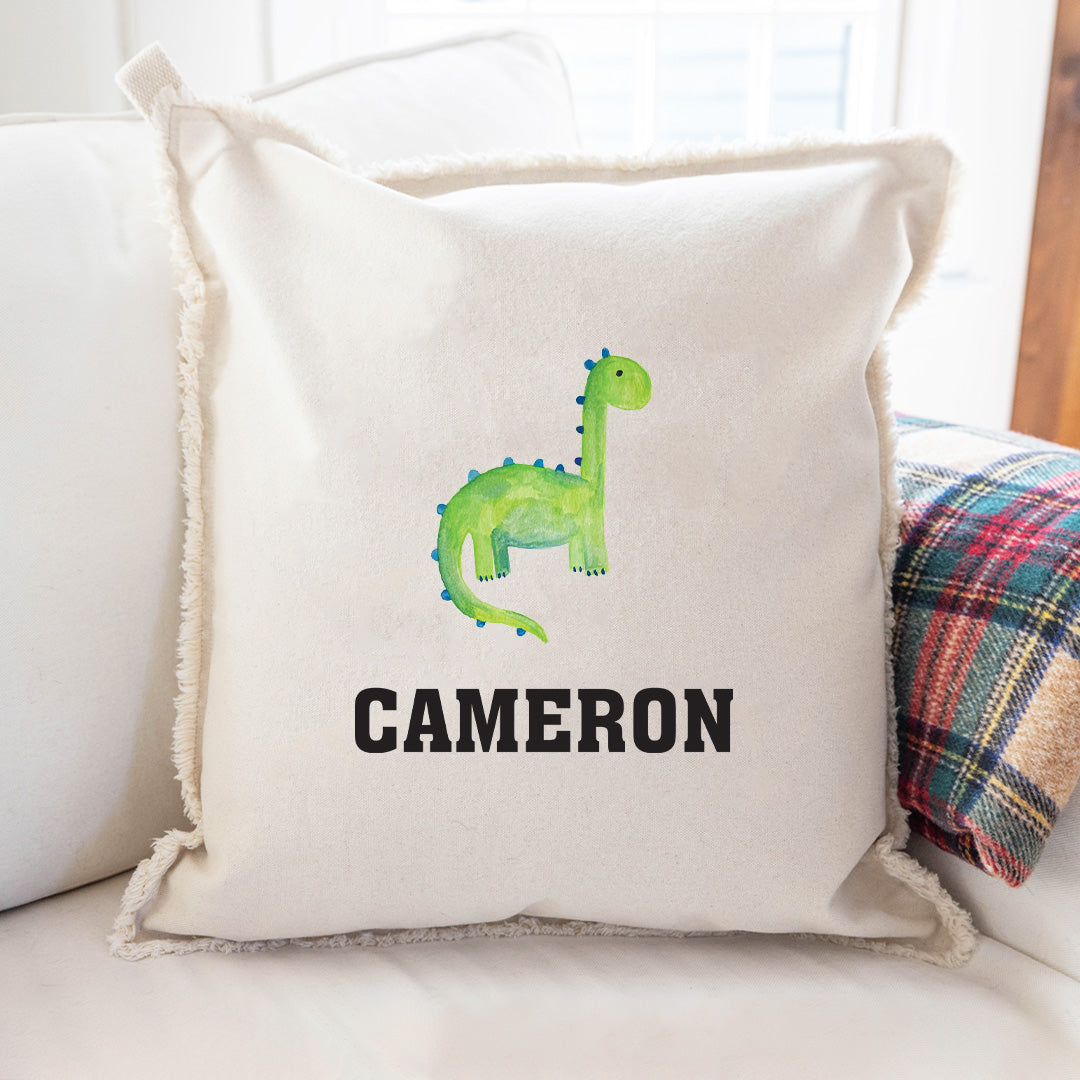 Personalized Dino Square Pillow