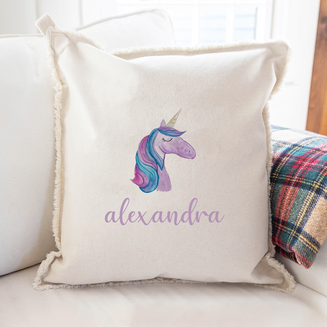 Personalized Unicorn Square Pillow