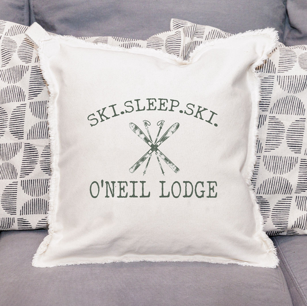 Personalized Ski Sleep Ski Square Pillow