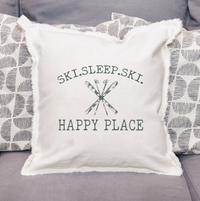 Personalized Ski Sleep Ski Square Pillow