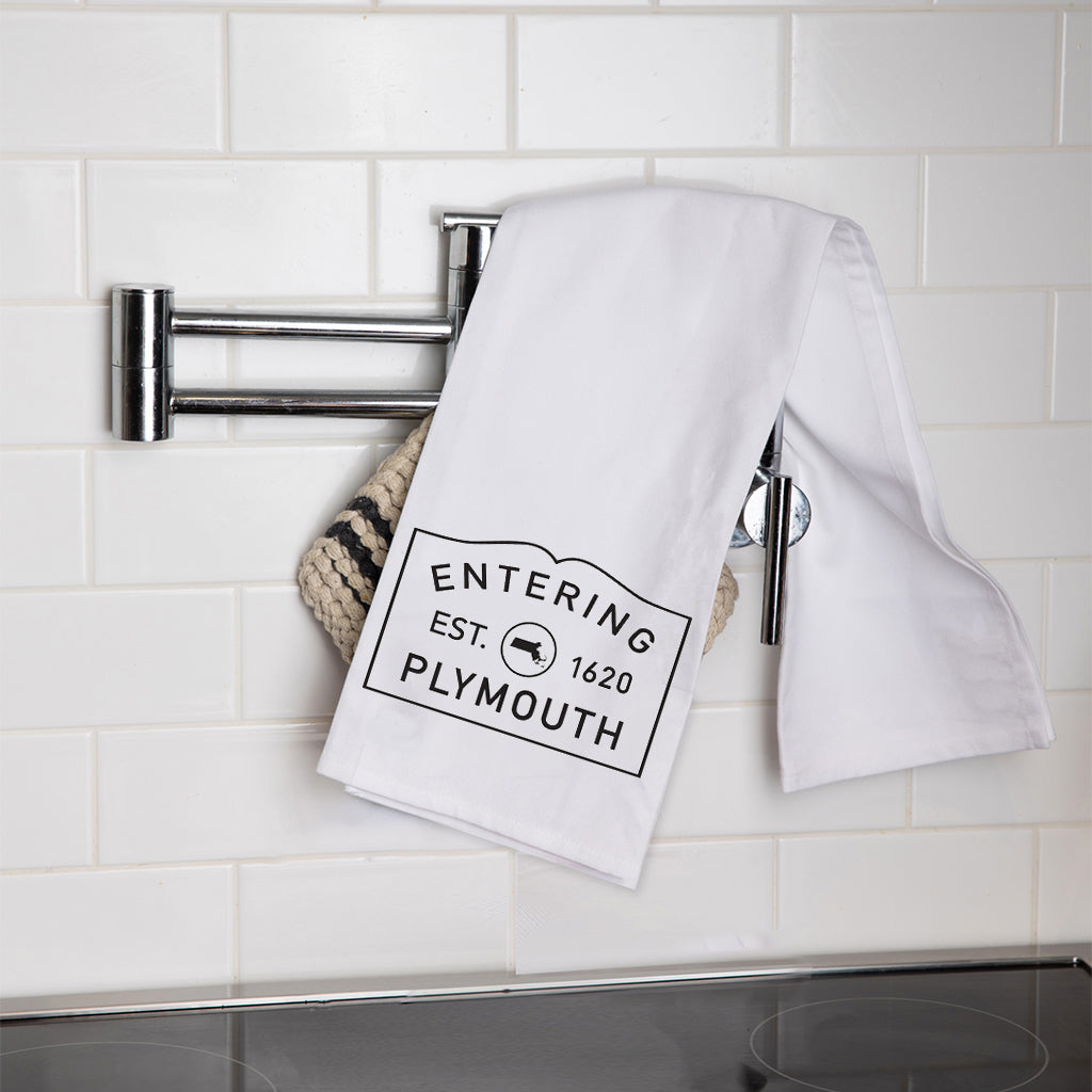 Personalized Entering Your Town Tea Towel
