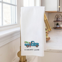 Personalized Ski Patrol Truck Tea Towel