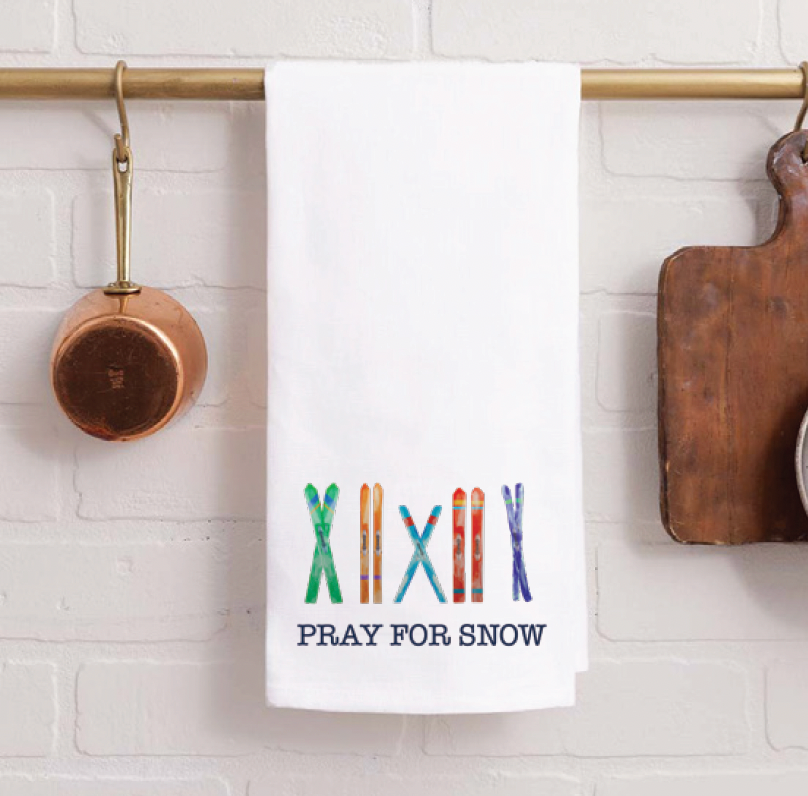 Personalized Multi Skis Tea Towel