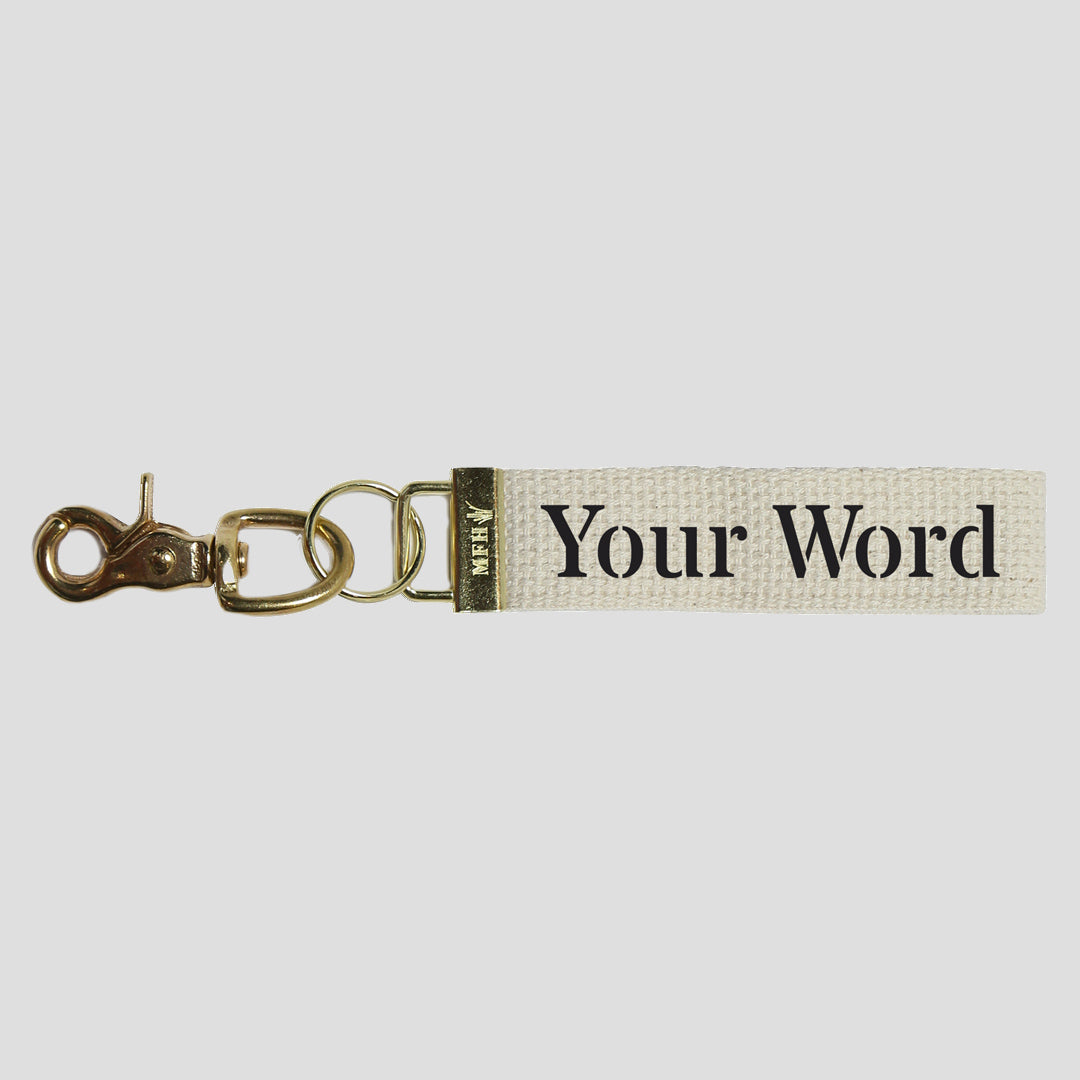 Your Word Times Keychain