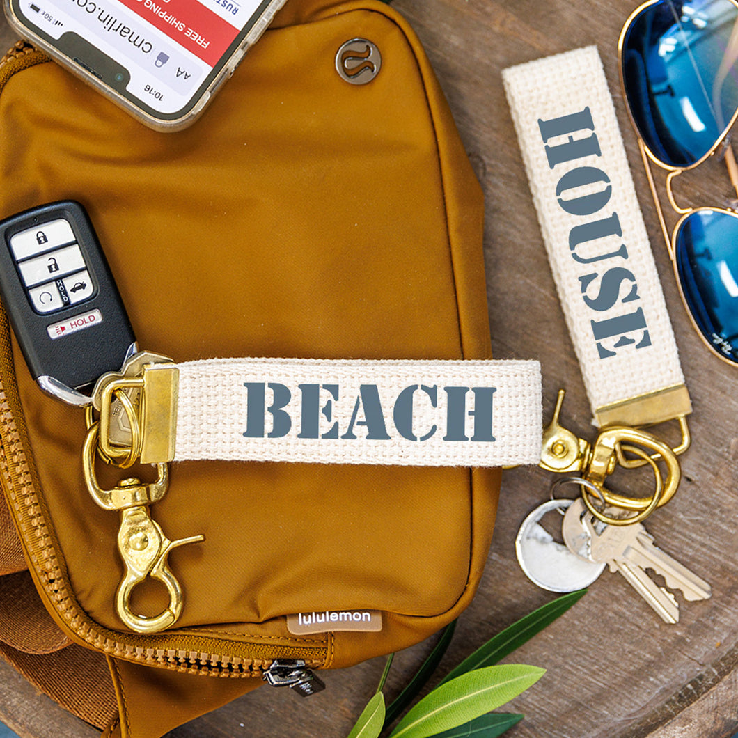 Pick Your Color Beach House Keychain