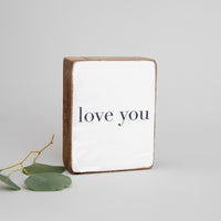 Love You Decorative Wooden Block