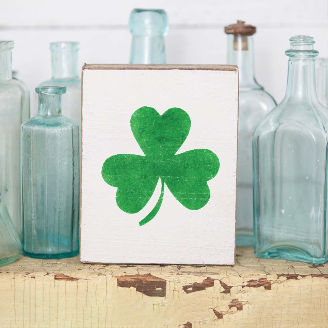 Shamrock Decorative Wooden Block