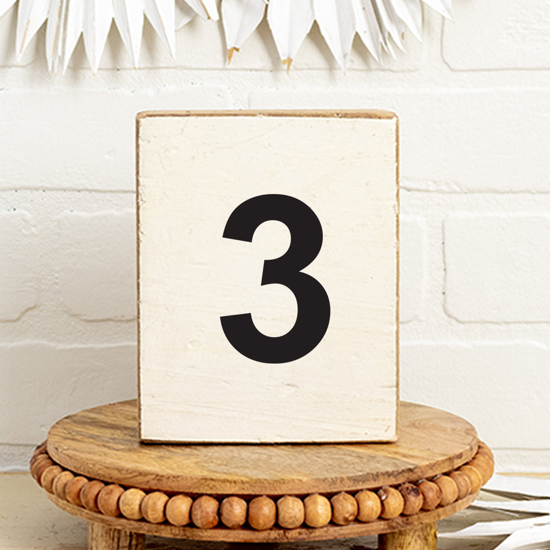 Decorative Wooden Block Numbers 0-9