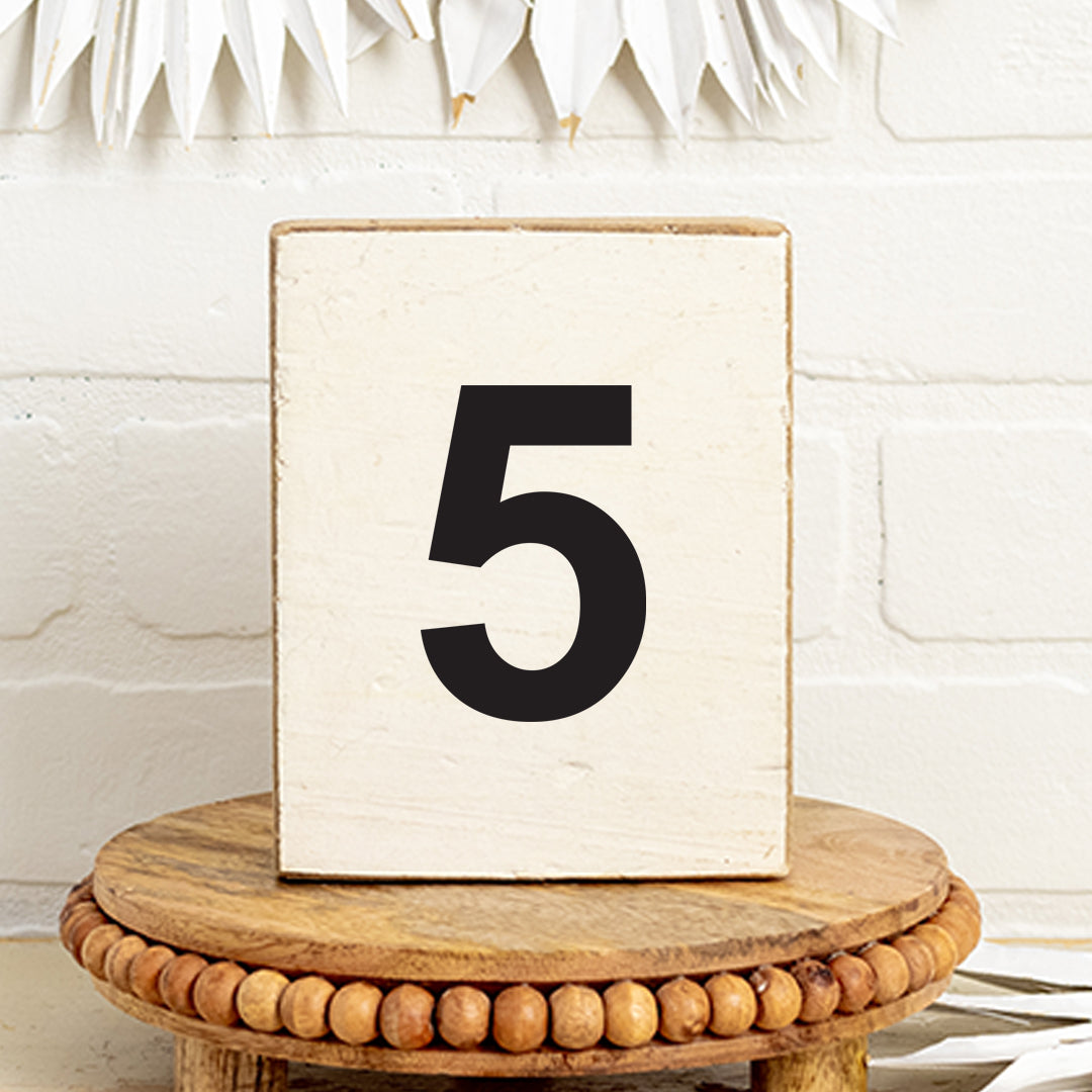 Decorative Wooden Block Numbers 0-9