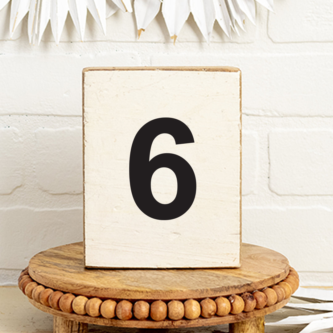 Decorative Wooden Block Numbers 0-9