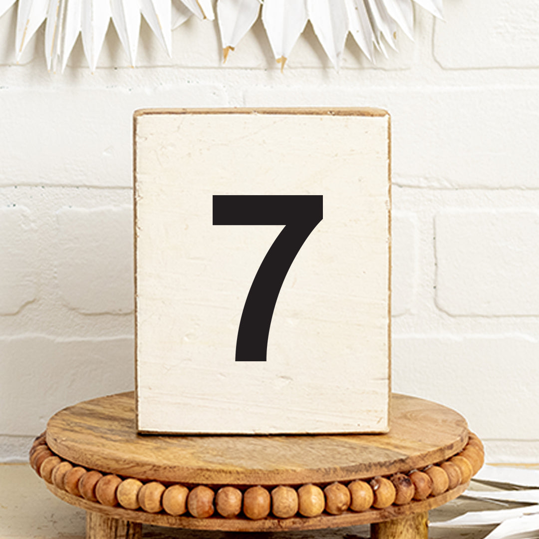 Decorative Wooden Block Numbers 0-9