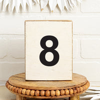 Decorative Wooden Block Numbers 0-9