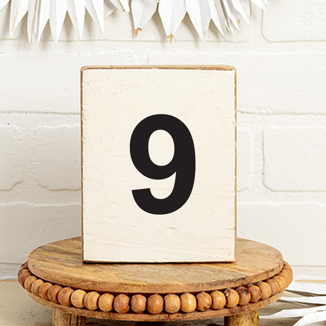 Decorative Wooden Block Numbers 0-9