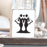 Brides Decorative Wooden Block