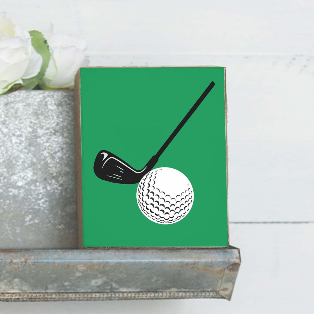 Golf Decorative Wooden Block