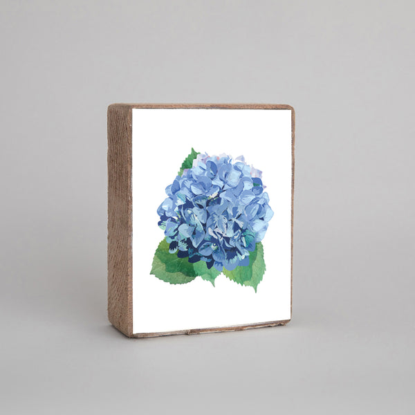 Watercolor Hydrangea Decorative Wooden Block