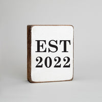 Personalized Established Decorative Wooden Block