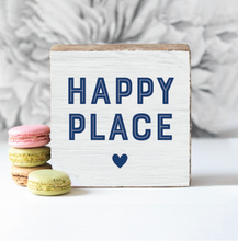 Load image into Gallery viewer, Happy Place Heart Decorative Wooden Block
