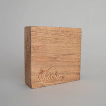 Load image into Gallery viewer, Personalized Indigo Oyster Decorative Wooden Block
