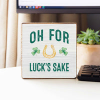 Lucks Sake Decorative Wooden Block