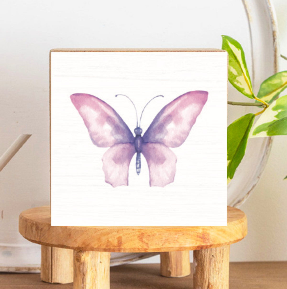 Butterfly Decorative Wooden Block