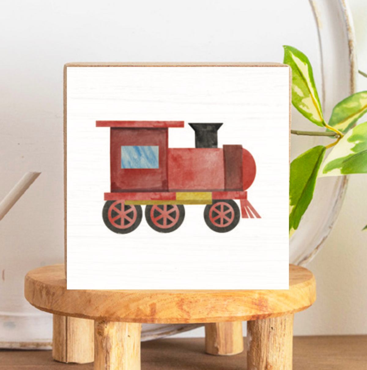 Train Decorative Wooden Block