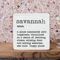 Personalized Your Happy Place Definition Decorative Wooden Block