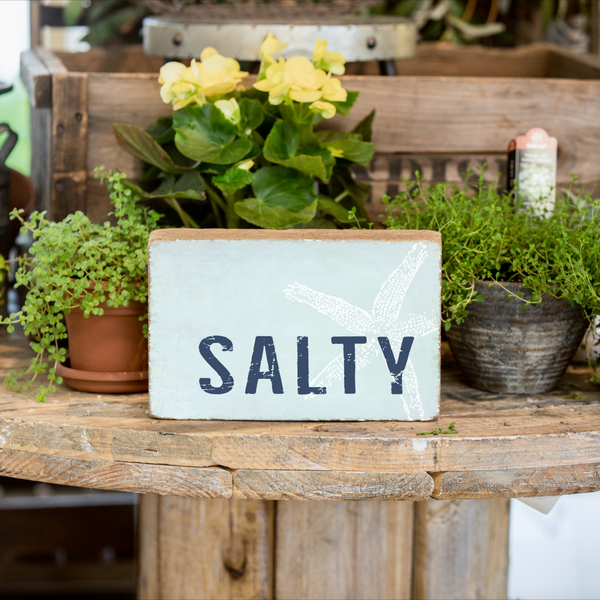 Salty Decorative Wooden Block